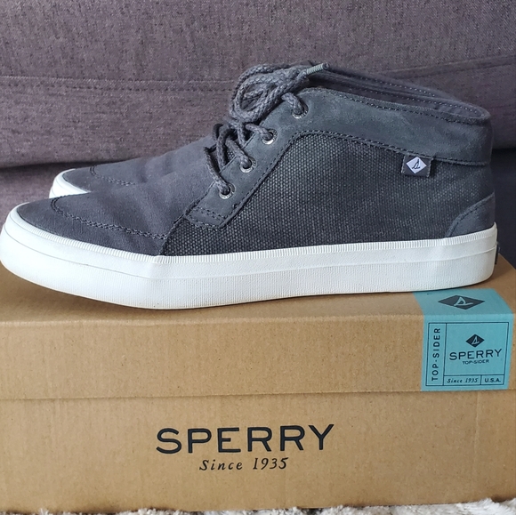 Sperry Crest Knoll Canvas Grey Shoes - Picture 5 of 10